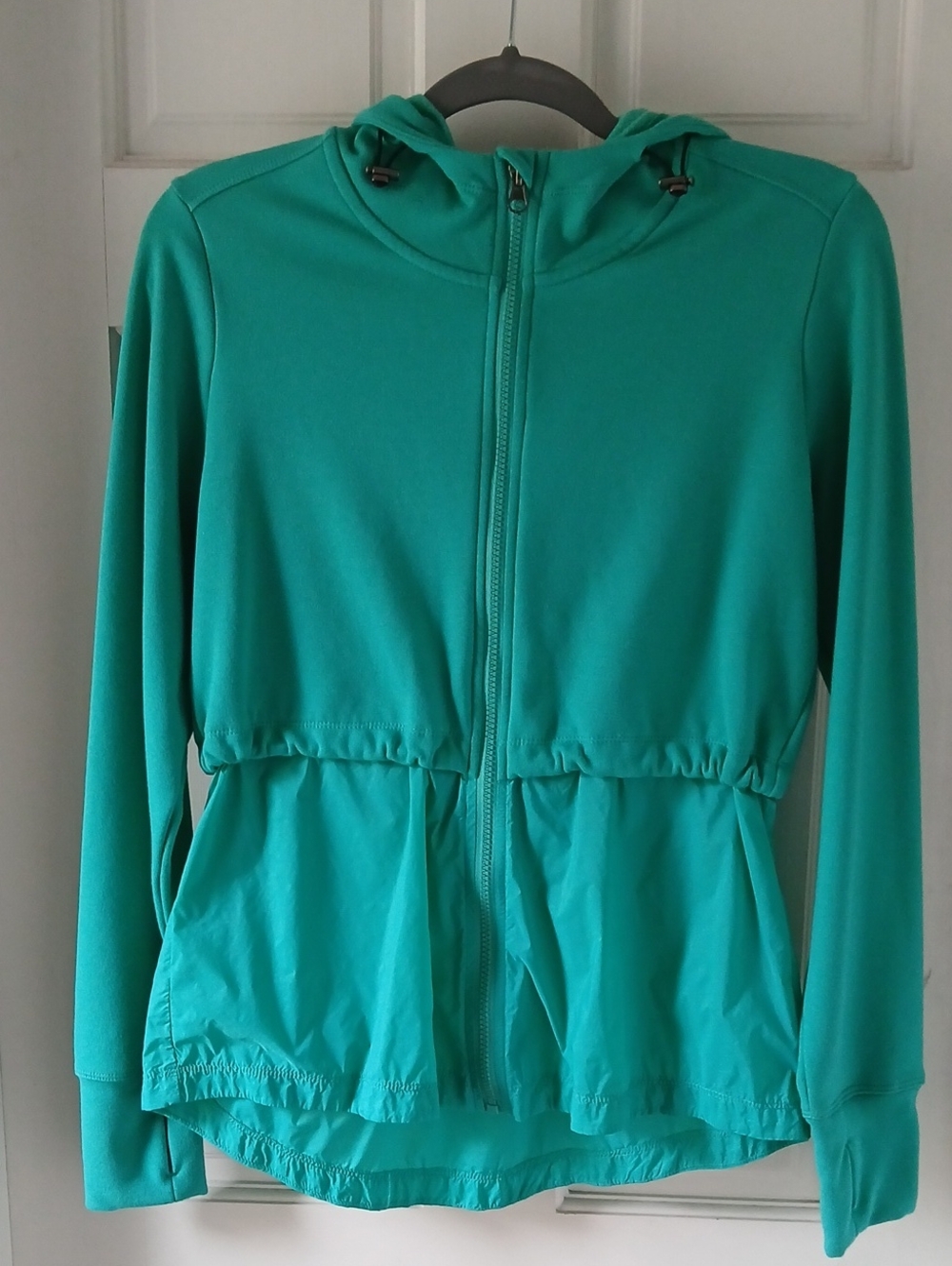 Athletic Works Teal Hooded Zip-Up Bomber Jacket